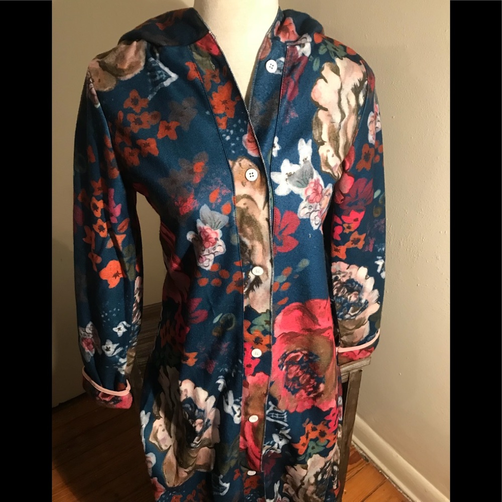 Women’s Floral Hooded Robe-SZ S